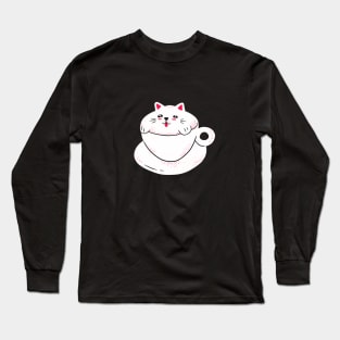 cute CAT COFFEE Long Sleeve T-Shirt